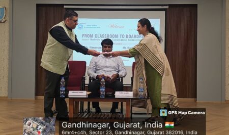 Kadi Sarva Vishwavidyalaya and Ahmedabad Management Association Host Open Forum on “From Classroom to Boardroom”