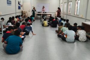 From Listening to Reading: A Fun-Filled Spoken English Session at SVKM Boys’ Hostel