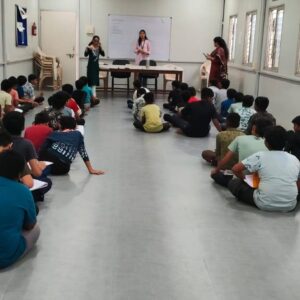 From Listening to Reading: A Fun-Filled Spoken English Session at SVKM Boys’ Hostel